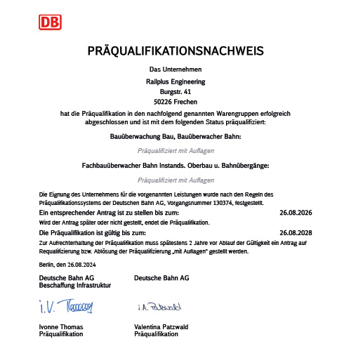 Prägualifizierung DB